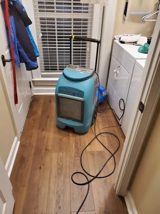 Commercial dehumidifier deployed for Flood Damage Cleanup in East Brunswick