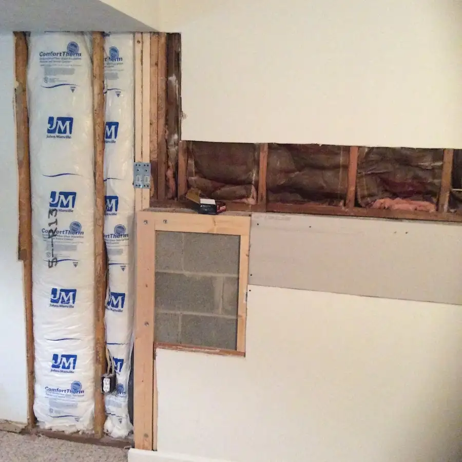 Wall insulation replacement during Contents Cleaning & Restoration in East Brunswick